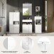 Badezimmer-Set >Vira< (4-teilig) in weiß / weiß hochglanz - 188x190x34cm (BxHxT)