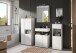 Badezimmer-Set >Vira< (4-teilig) in weiß / weiß hochglanz - 188x190x34cm (BxHxT)
