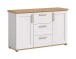 Sideboard >Verona< 2 Türen, 3 Schübe, Sibiu Lärche Dekor - 129x80x40cm (BxHxT)