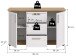 Sideboard >Verona< 2 Türen, 3 Schübe, Sibiu Lärche Dekor - 129x80x40cm (BxHxT)