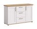 Sideboard >Verona< 2 Türen, 3 Schübe, Sibiu Lärche Dekor - 129x80x40cm (BxHxT)