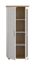 Vitrine >Verona< 2 Türen, re./ li. montierbar, Sibiu Lärche Dekor - 64x161x37cm (BxHxT)
