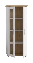 Vitrine >Verona< 2 Türen, re./ li. montierbar, Sibiu Lärche Dekor - 64x161x37cm (BxHxT)