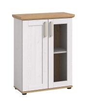 Vitrine >Verona< hängend / stehend montierbar, Sibiu Lärche Dekor - 64x88x37cm (BxHxT)