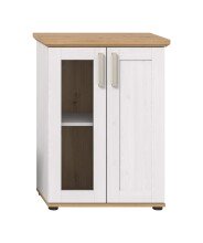 Vitrine >Verona< hängend / stehend montierbar, Sibiu Lärche Dekor - 64x88x37cm (BxHxT)