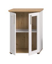 Vitrine >Verona< hängend / stehend montierbar, Sibiu Lärche Dekor - 64x88x37cm (BxHxT)