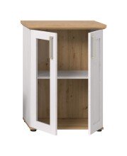 Vitrine >Verona< hängend / stehend montierbar, Sibiu Lärche Dekor - 64x88x37cm (BxHxT)