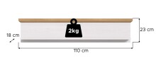 Wandboard >Verona< in Sibiu Lärche Dekor - 110x23x18cm (BxHxT)