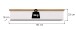 Wandboard >Verona< in Sibiu Lärche Dekor - 110x23x18cm (BxHxT)