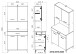 Mehrzweckschrank-Set >Malice 3< (2-teilig) Buffetschrank + Beistelschrank, in Beton Optik hell / Weiss