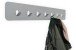 Garderobenleiste >Tilly 3< 7 Haken, in grau, Metall - 70x10x3cm (LxHxT)