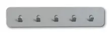 Garderobenleiste >Tilly 2< 5 Haken, in grau, Metall...