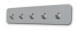 Garderobenleiste >Tilly 2< 5 Haken, in grau, Metall - 50x10x3cm (BxHxT)