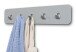 Garderobenleiste >Tilly 2< 5 Haken, in grau, Metall - 50x10x3cm (BxHxT)