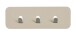 Garderobenleiste >Tilly 1< 3 Haken, in cremeweiß, Metall - 30x10x3cm (BxHxT)