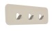 Garderobenleiste >Tilly 1< 3 Haken, in cremeweiß, Metall - 30x10x3cm (BxHxT)