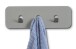 Garderobenleiste >Tilly 1< 3 Haken, in grau, Metall - 30x10x3cm (BxHxT)