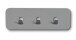Garderobenleiste >Tilly 1< 3 Haken, in grau, Metall - 30x10x3cm (BxHxT)