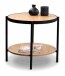 Beistelltisch >Pina 1< Ablageboden, Artisaneiche Dekor, MDF + Metall - 45x52cm (HxD)