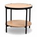 Beistelltisch >Pina 1< Ablageboden, Artisaneiche Dekor, MDF + Metall - 45x52cm (HxD)