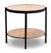Beistelltisch >Pina 1< Ablageboden, Artisaneiche Dekor, MDF + Metall - 45x52cm (HxD)