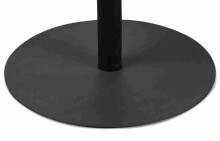 Beistelltisch >Ida 1< runde Form, in Esche Dekor schwarz, Metall+ MDF - 43x48cm (HxD)