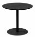 Beistelltisch >Ida 1< runde Form, in Esche Dekor schwarz, Metall+ MDF - 43x48cm (HxD)