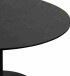 Couchtisch >Ida 2< runde Form, in Esche Dekor schwarz, Metall + MDF - 37x60cm (HxD)