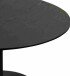 Couchtisch >Ida 2< runde Form, in Esche Dekor schwarz, Metall + MDF - 37x60cm (HxD)