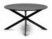 Couchtisch >Paul< runde Form, in Esche Dekor schwarz, Metall + MDF - 45x80cm (HxD)