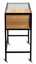 Konsolentisch >Mandurah 4< Schublade, Ablage, in Dekor Eiche / schwarz - 100x40x75 (BxHxT)