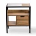 Beistelltisch >Mandurah 1< Schublade, Ablagen, Eiche Dekor, Metall + MDF - 48x55x35cm (BxHxT)