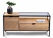Lowboard >Mandurah 3< mit Tür + Schublade, in Eiche Dekor / schwarz - 120x55x40 (BxHxT)