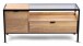 Lowboard >Mandurah 3< mit Tür + Schublade, in Eiche Dekor / schwarz - 120x55x40 (BxHxT)