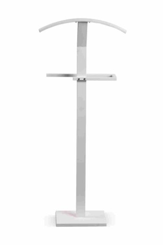Herrendiener >Lukas< Hosen und Bügelhalter, weiß, Metall - 45x112x21cm (BxHxT)
