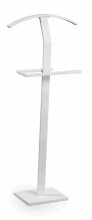 Herrendiener >Lukas< Hosen und Bügelhalter, weiß, Metall - 45x112x21cm (BxHxT)