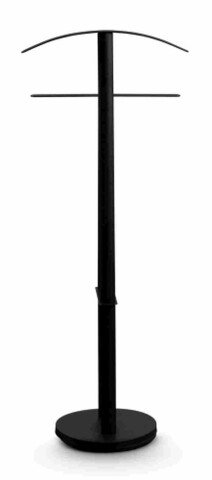 Herrendiener >Herrendiener Tobi< Hosen- und Bügelhalter, schwarz, Metall - 45x113x28cm (BxHxT)
