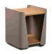Beistelltisch >Sandro 3< Rollen, Ablage, Eiche Dekor, Metall braun + MDF - 40x48x40cm (BxHxT)