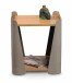 Beistelltisch >Sandro 3< Rollen, Ablage, Eiche Dekor, Metall braun + MDF - 40x48x40cm (BxHxT)