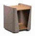 Beistelltisch >Sandro 3< Rollen, Ablage, Eiche Dekor, Metall braun + MDF - 40x48x40cm (BxHxT)