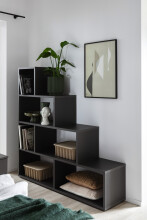 Stufenregal >Partition< 4 Fächer, in anthrazit matt - 120x122x40 (BxHxT)