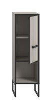 Hochkommode >Bagno< 1 Tür, 3 Fächer, in kaschmir Dekor - 30x101x32cm (BxHxT)