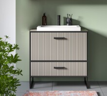 Waschtisch-Set >Bagno< mit Waschbecken, in kaschmir...