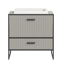 Waschtisch-Set >Bagno< mit Waschbecken, in kaschmir - 80x84x48cm (BxHxT)