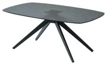 Couchtisch >Elias< in schwarz, Glas, Metall -...