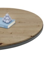 Satztisch >Gino 2< (2er Set) in Eiche Dekor, schwarz, MDF, Metall - 45x80 (HxD)