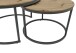 Satztisch >Gino 2< (2er Set) in Eiche Dekor, schwarz, MDF, Metall - 45x80 (HxD)