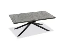 Couchtisch >Irina< in Beton, schwarz, MDF, Metall -...
