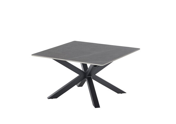 Couchtisch >Janin< in grau, schwarz, Keramik, Metall - 80x45x80cm (BxHxT)