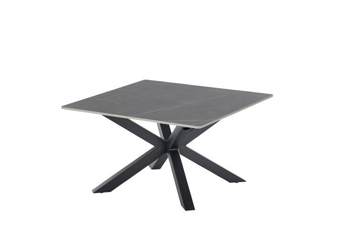 Couchtisch >Janin< in grau, schwarz, Keramik, Metall - 80x45x80cm (BxHxT)